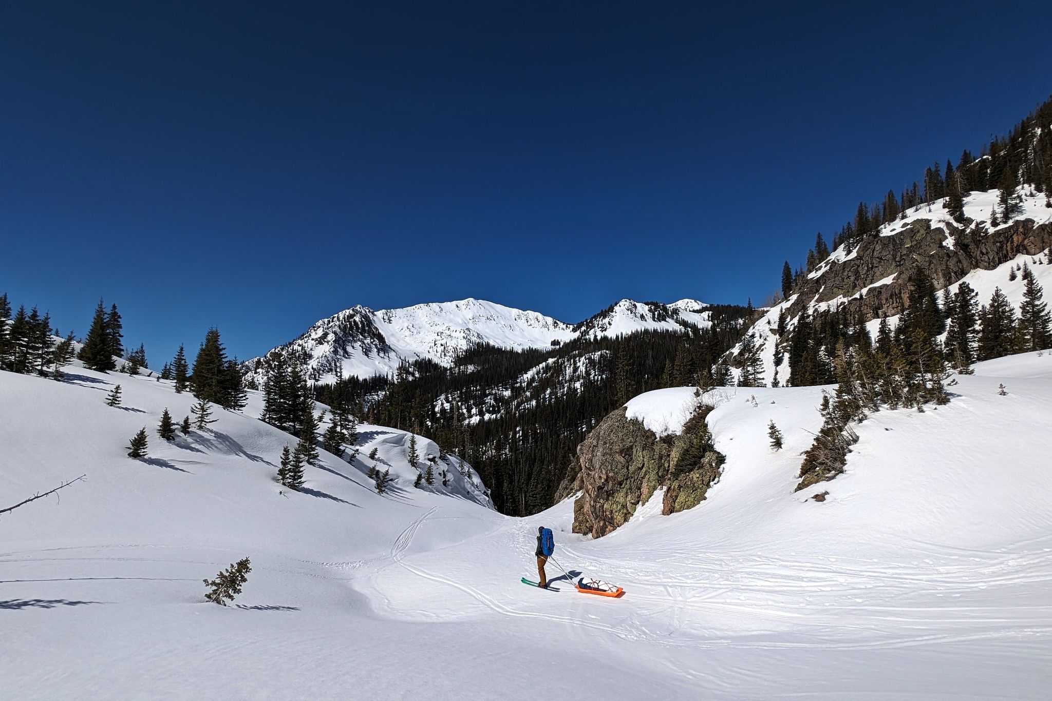 Booth pass skiing approach1 08